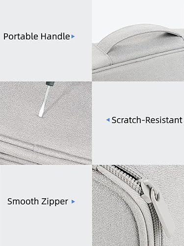 Miniatura 6 de Travel Essentials Tech Pouch - Funda organizadora de artículos electrónicos con divisores extraíbles para cargadores, cables y accesorios, portátil