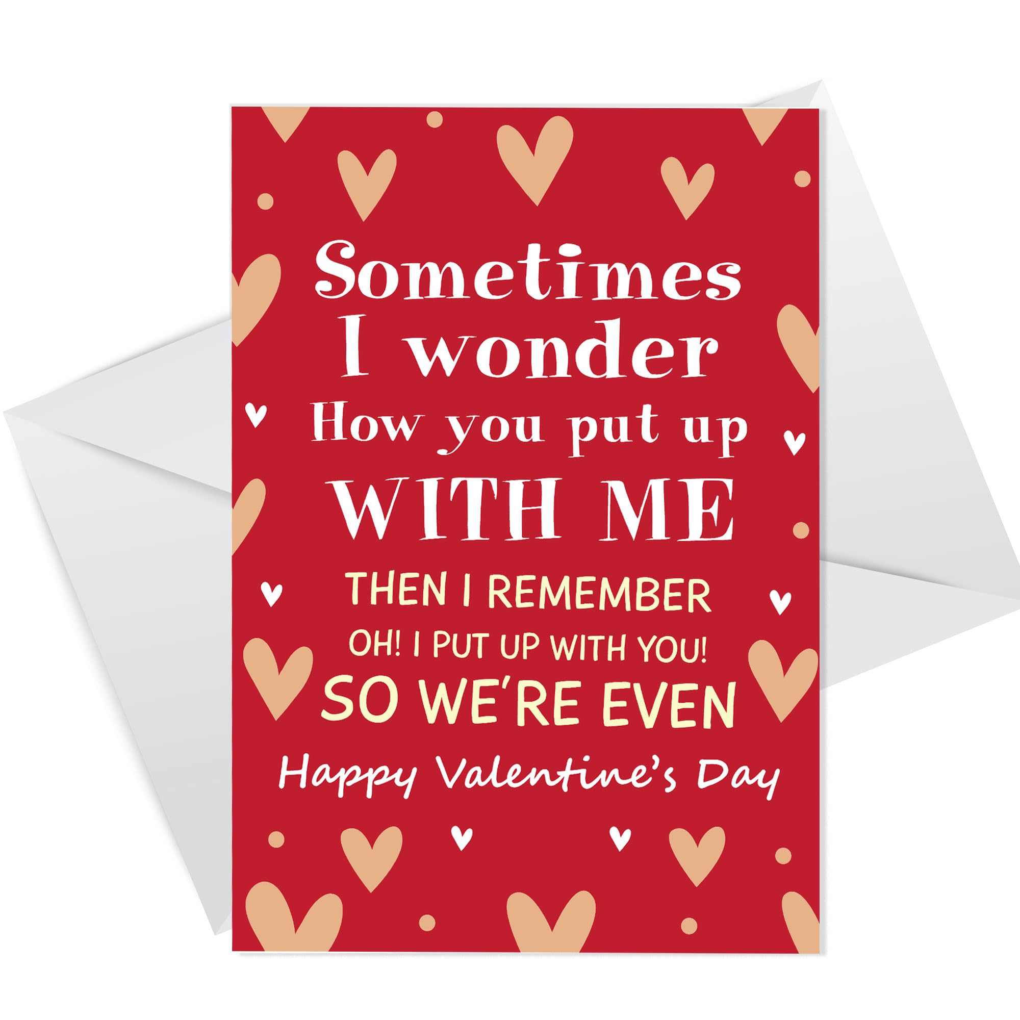 RED OCEAN Funny Valentines Card - Cute Valentine Romantic Valentine's Day Card for Girlfriend Boyfriend Wife Husband Partner Friend Him Her - Valentine's Day Card