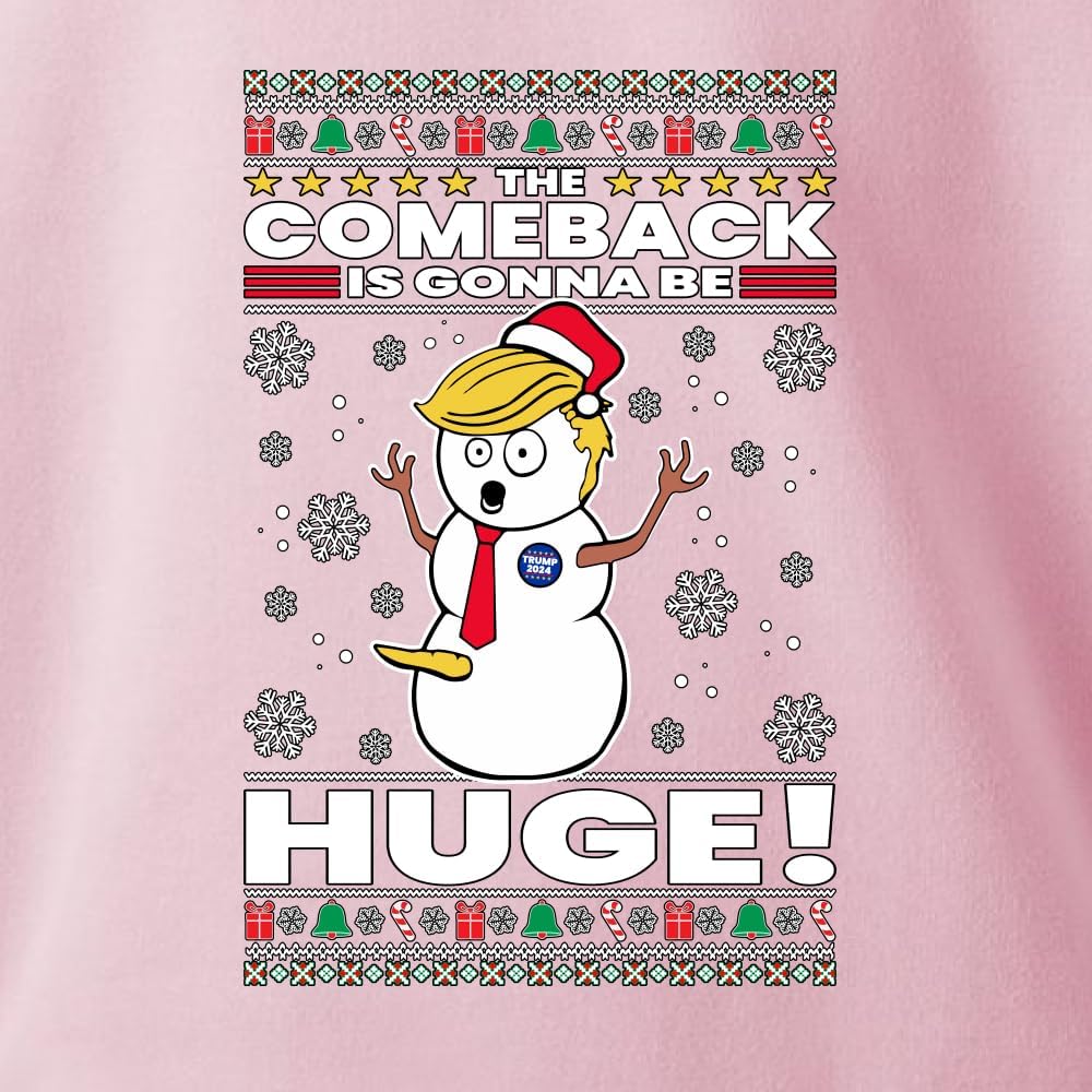 Wild Bobby Comeback Is Gonna Be Huge Funny Snowman Ugly Christmas Sweater Unisex Crewneck Sweatshirt