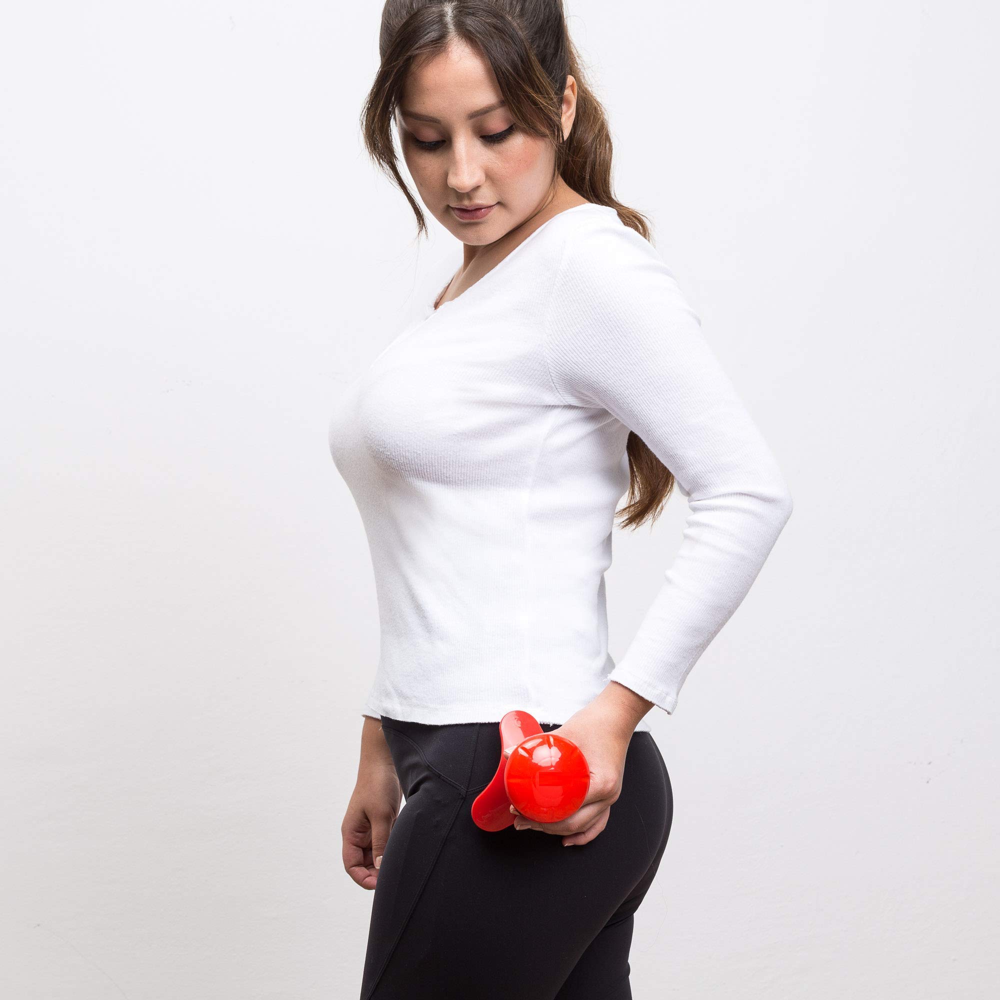 GLOBAL RELAX® | BONNO Massaggiatore vibrante per il corpo | Rosso | Shiatsu I Anticellulite I Riflessologia Plantare I Digitopressione | Ergonomico | Resistente all'acqua