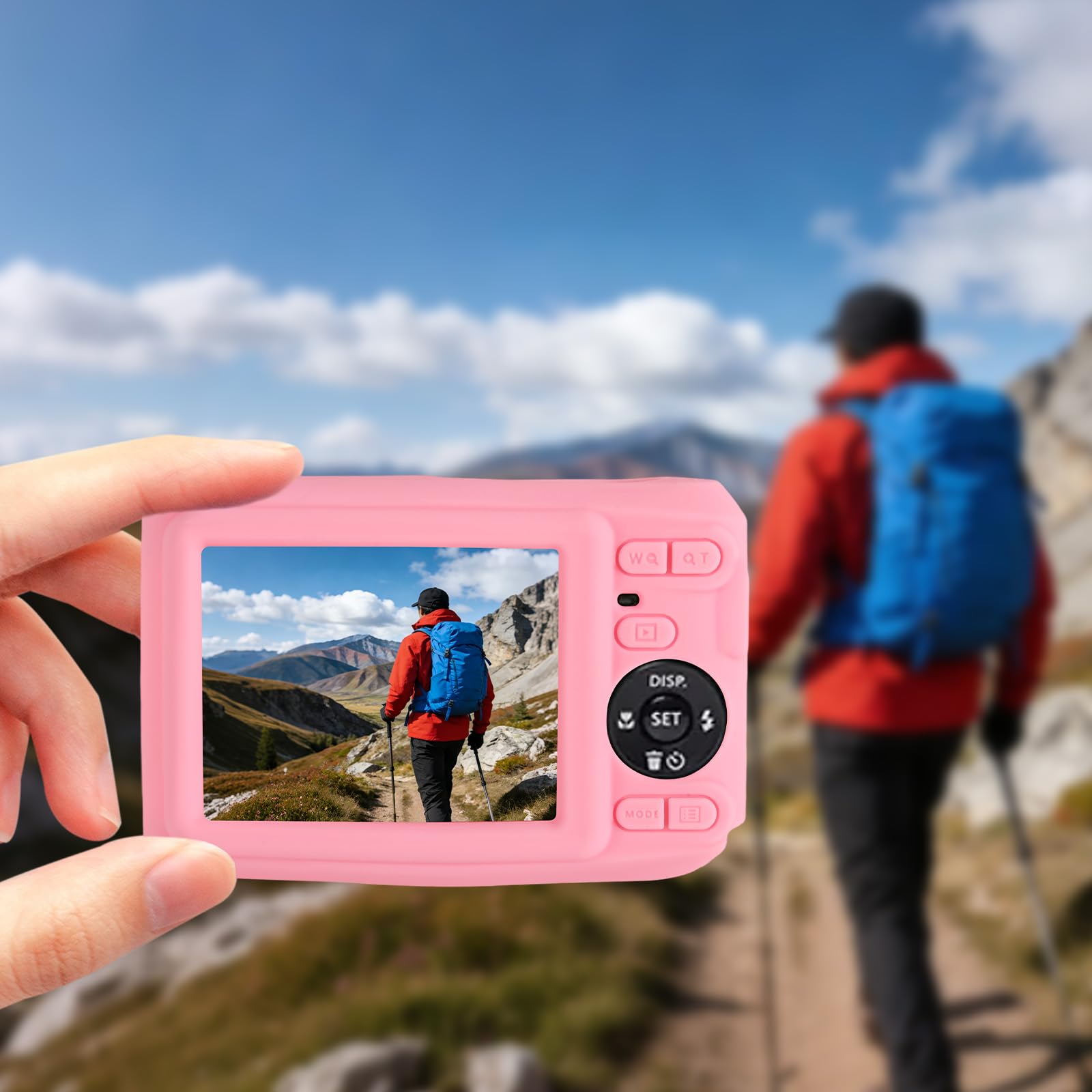 Etui Ochronne Aparatu Cyfrowego do Kodak PIXPRO FZ45, Różowe Silikonowe Odporne na Zarysowania Kompatybilne z Lekkimi Akcesoriami Aparatów do Kodak