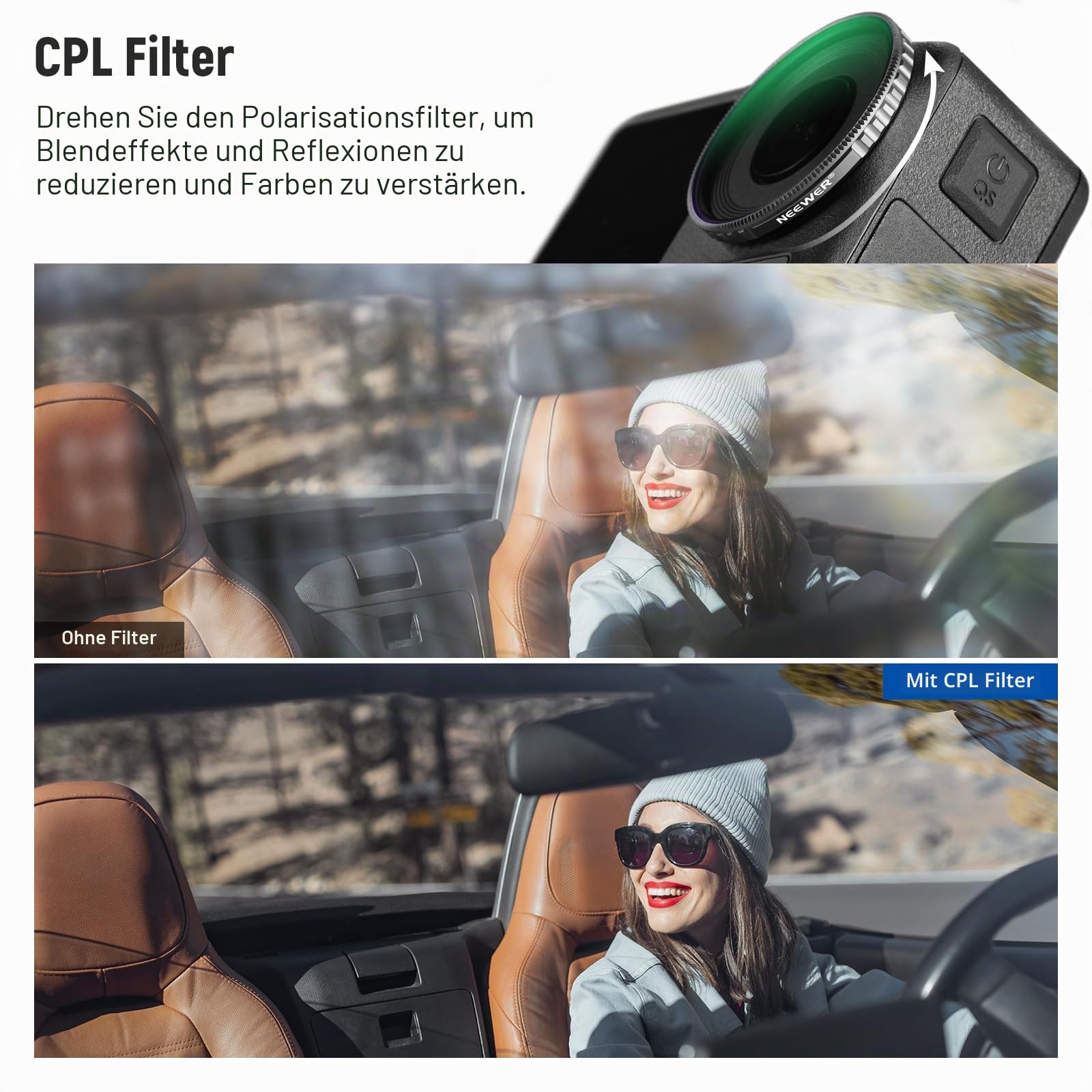 Neewer ND Filter Set kompatibel mit DJI Osmo Action 5 PRO/Action 4 – Bild 3
