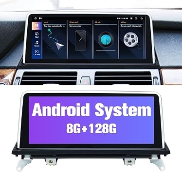 Stereo for E70 E71 128G Car Stereo with Bluetooth Apple Carplay for BMW E70 E71 CCC 2007-2010, 10.25" Aftermarket Touch Screen Android System Head Unit Car Play Radio with Backup Camera FMAM GPS