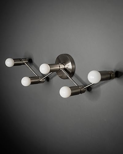 Miniatura 7 de 5 Light"W" Alphabet Wall Sconce Modern Mid Century Vanity Bathroom Hallway Light