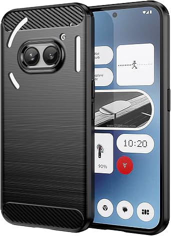 Case for Nothing Phone 2a Case, A142 Case Carbon Fiber Shockproof Rugged Shield Soft TPU Back Cover Cases for Nothing Phone 2a Black