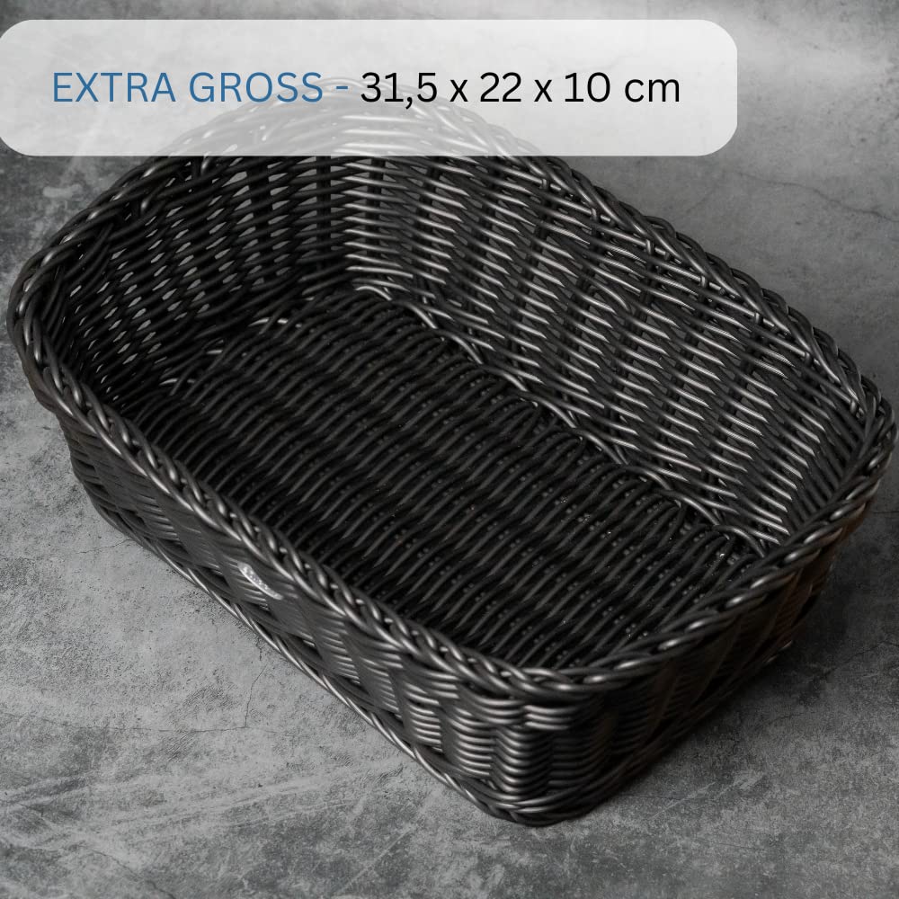 Westmark Cesta multiusos, Apta para hostelería y gastronomía, Rectangular, Aprox. 31,5 x 22 x 10 cm, Fibra sintética, Saleen Edition, Negro, 02020019101