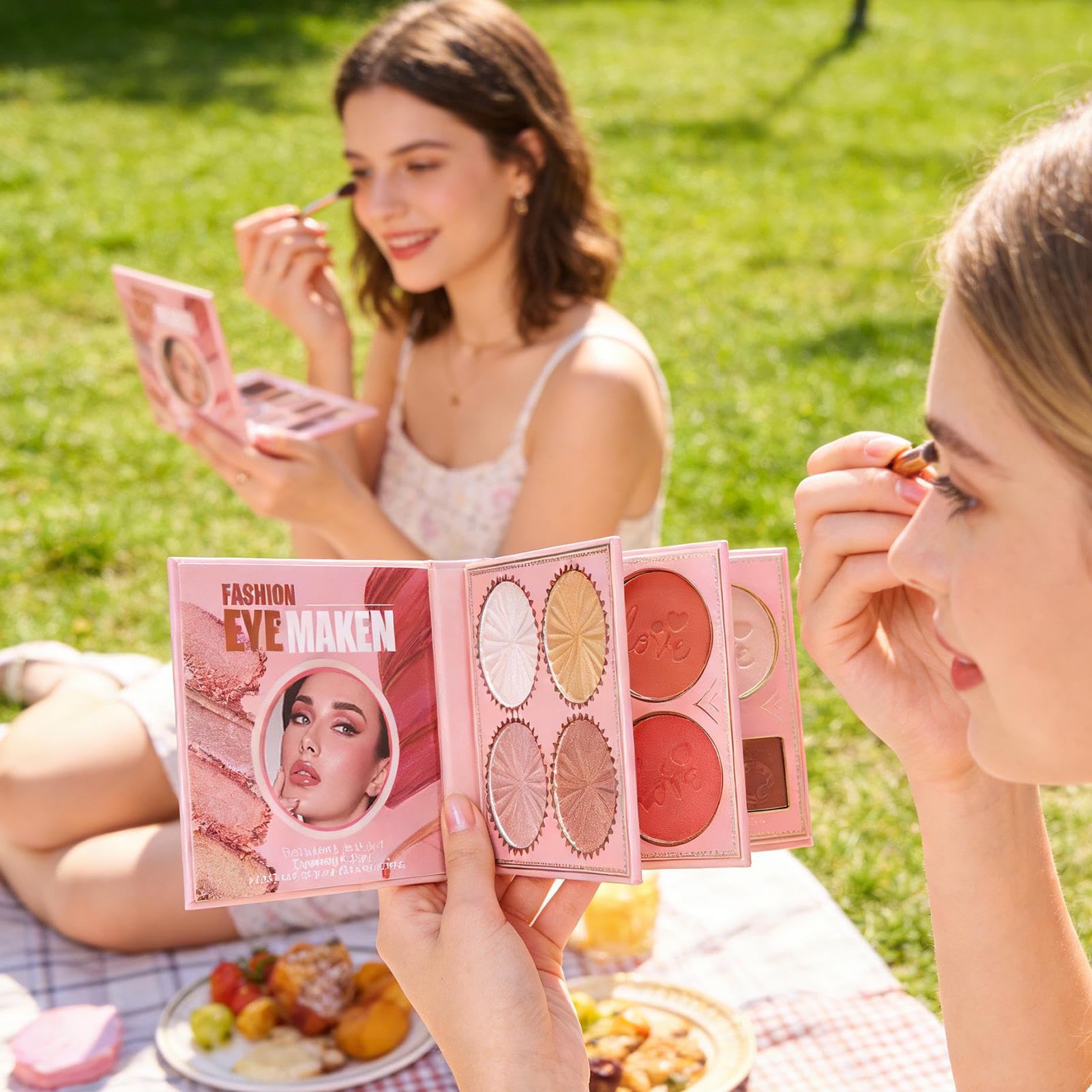 Palette di ombretti per il trucco in polvere illuminante a lunga durata | Set di ombretti ad alta pigmentazione per donne, ragazze, compleanni, San Valentino, matrimoni, viaggi