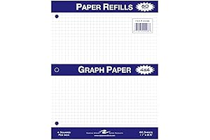 4x4 Quad Ruled Graph Paper 80 Sheets for Neat Note Taking
