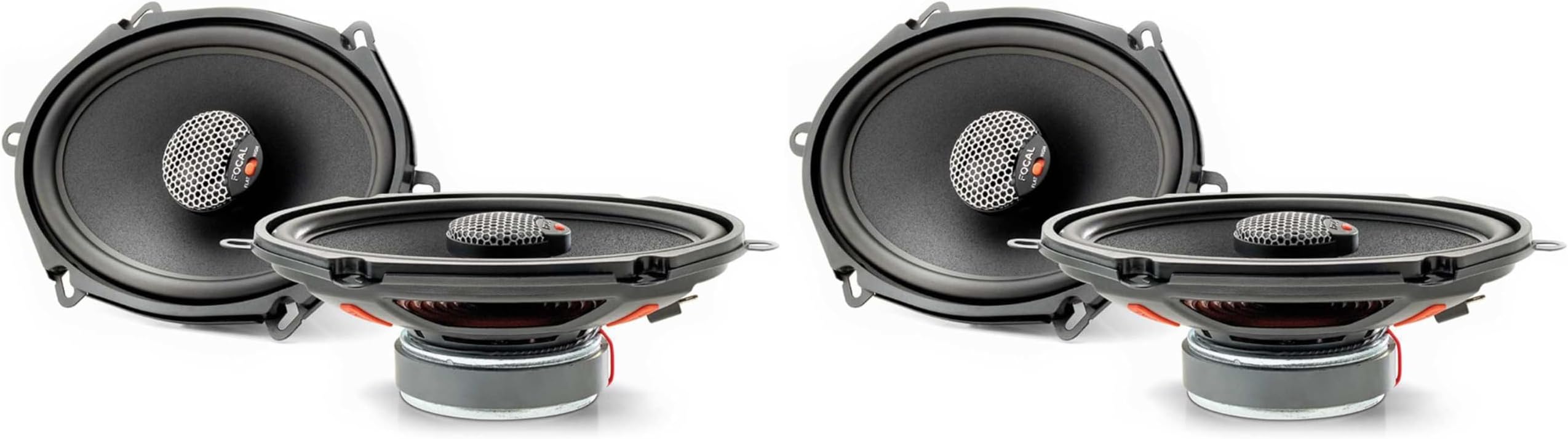 Bundle - Two Pairs of Focal ICU-570 Integration Series 5x7 Coaxial Speakers
