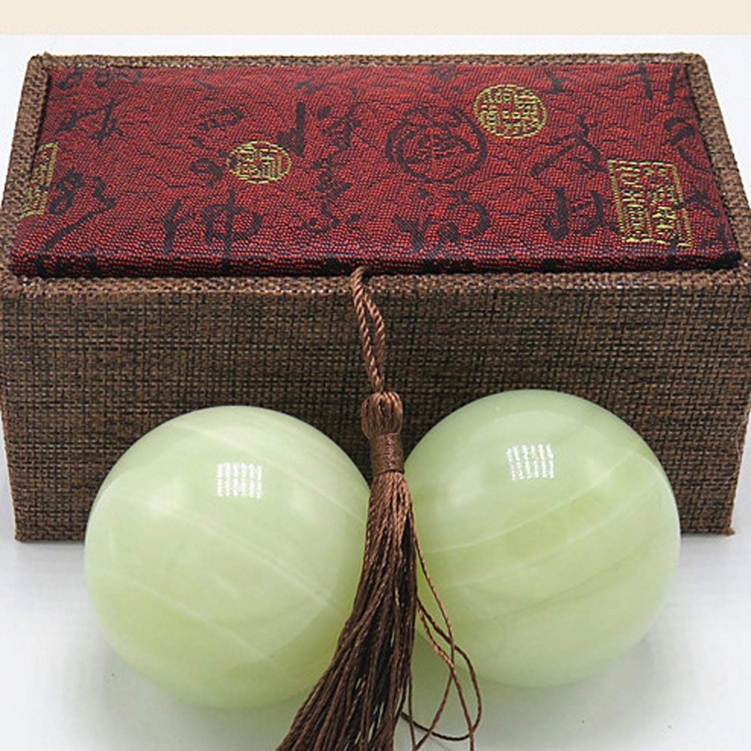 BBAUER palline massaggio pallina antistress palline cinesi Light Baoding Balls Health Crystal Stress Exercise Balls per alleviare lo stress, esercizio fisico e terapia della mano(Color:A,Size:50mm)