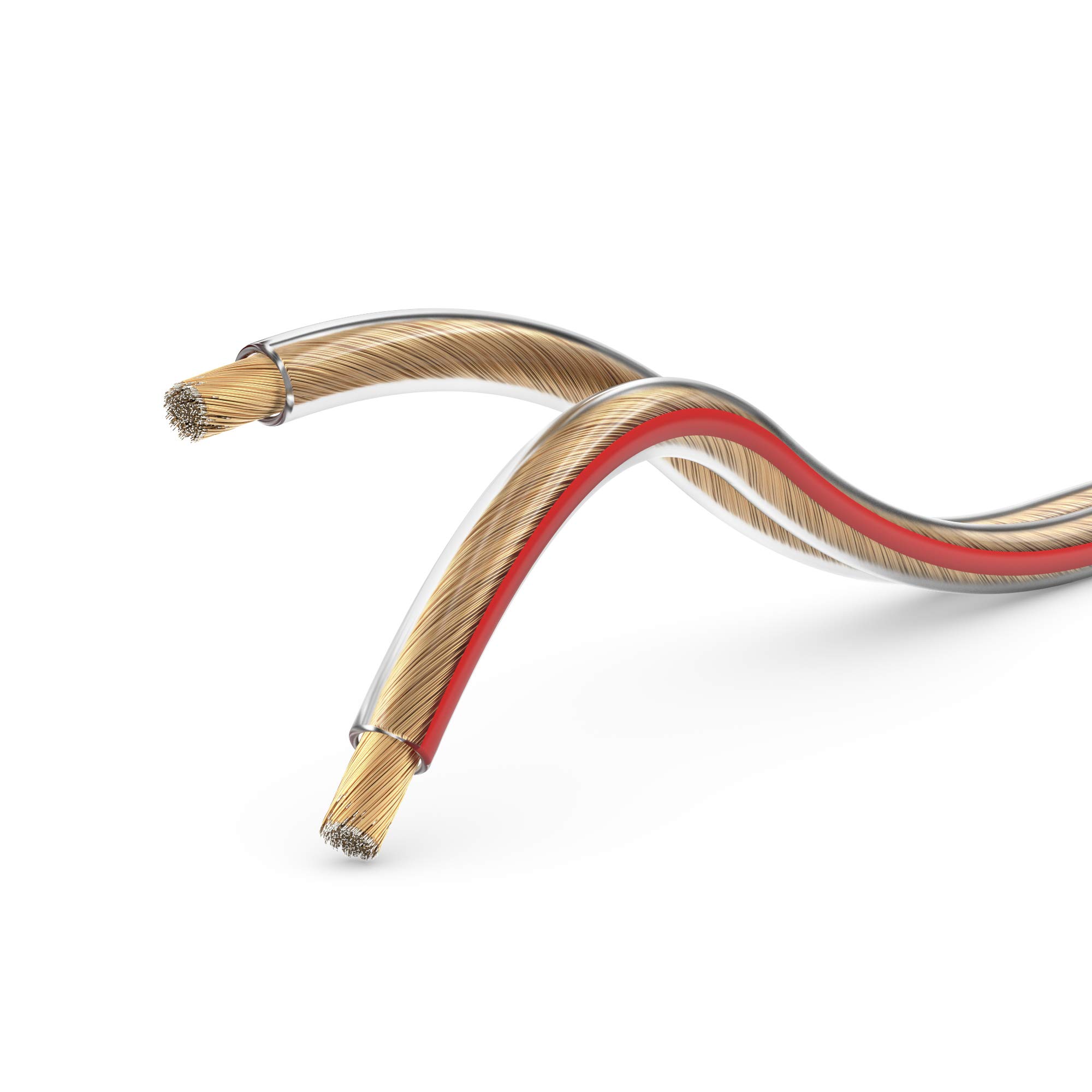 MANAX SC22250 kabel głośnikowy (podwójny światł) 2 x 2,50 mm² (kabel głośnikowy/kabel audio), 10,0 m, przezroczysty