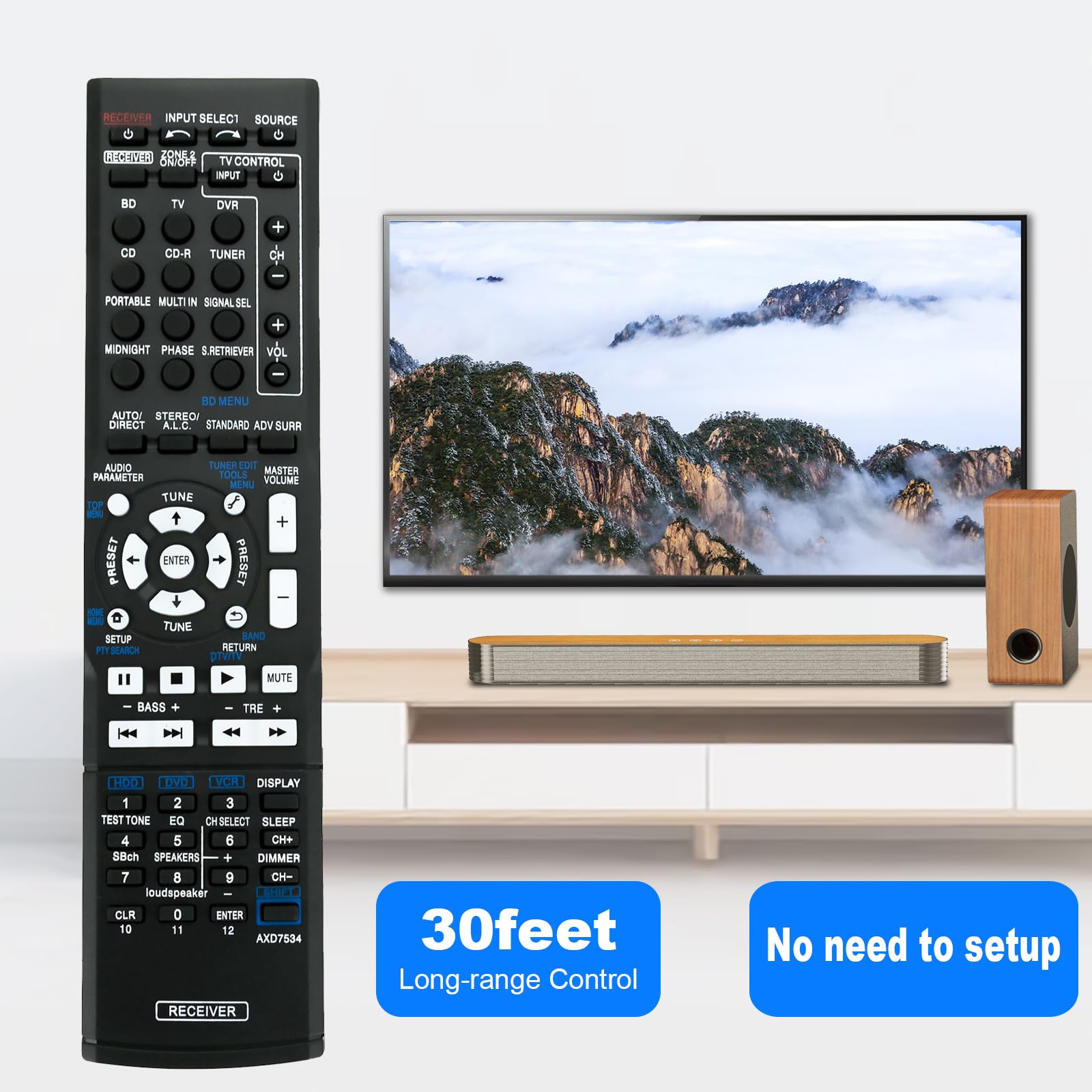 VINABTY AXD7719 Télécommande Remplacée Convient Pour Pioneer