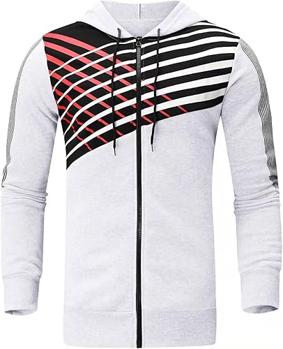 Vifucz Sudadera con capucha para hombre Manga larga Jersey deportivo Bloque color Otoño Invierno Sudaderas Clásico Atlético