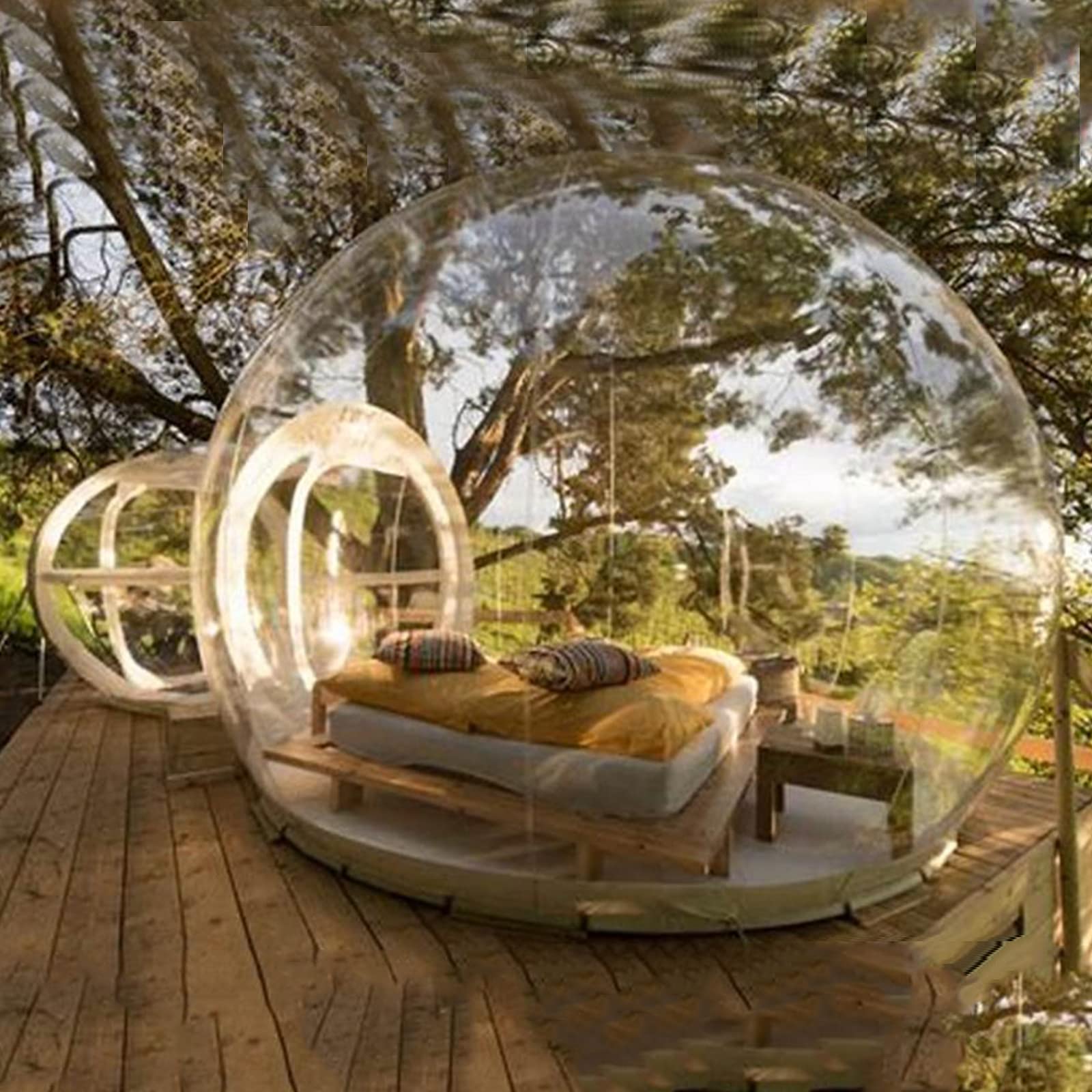 übernachtung kuppelzelt Outdoor aufblasbare Bubble House, Kuppelzelt, Regenfisch und winddichtes Camping-Privatsphäre freie Zelt, 2-3 Menschen aufblasbare Sternenhimmel Bubble House, 5m Household faucets Sport & Freizeit Farbe:spectre white Top Gear Raptor Camera Campingzelt & Tarp
