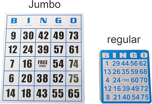 Miniatura 5 de Yuanhe Tarjetas de juego de bingo jumbo - Paquete de 50 tarjetas de juego de papel de fácil lectura