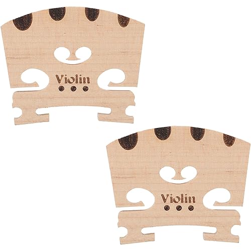 2 Pack Violin Bridge 4/4 Full Size Fine Grade Maple Violin Parts Music Instrument Replacement Maple Violins Bridge Violins Bridges Tool for 4/4 3/4 1/2 1/4 1/8 1/16 Replacements Parts
