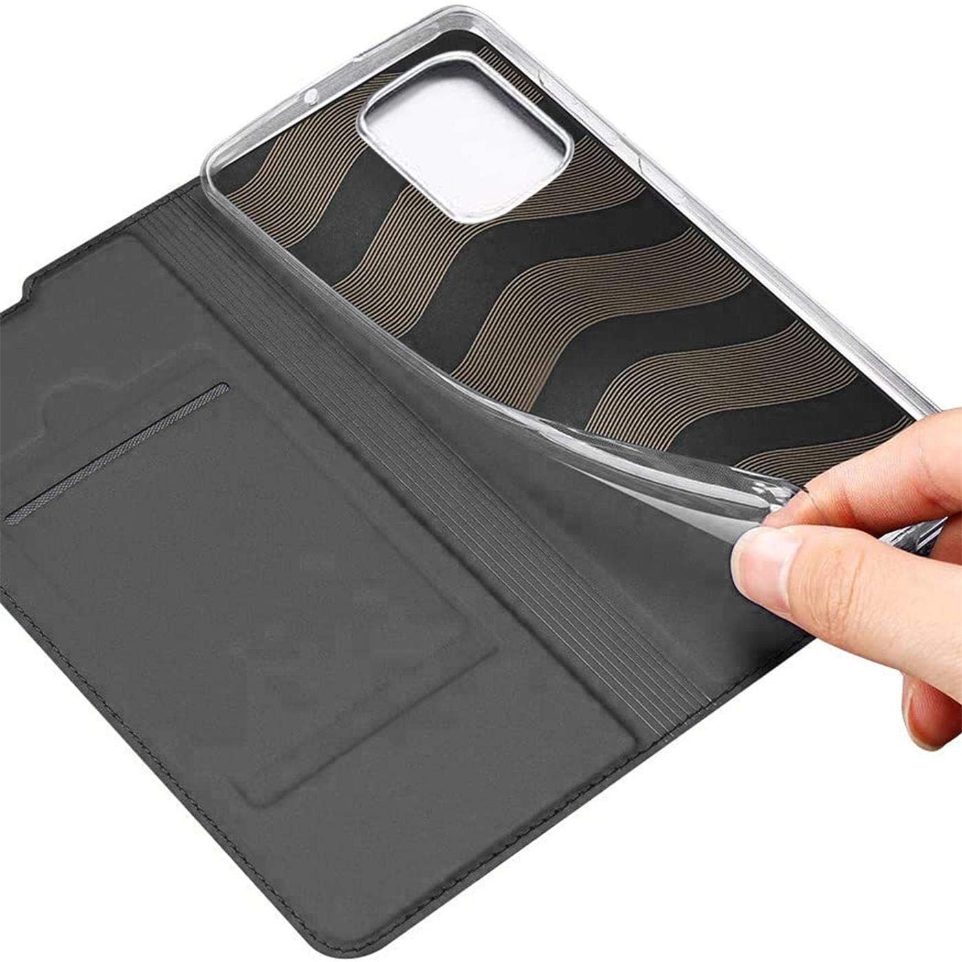 Verco Etui na telefon komórkowy iPhone 14, Premium pokrowiec z klapką do Apple iPhone 14 etui 6,1 cala [zintegrowany magnes] Book Case PU skóra etui, czarny