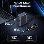 UGREEN Revodok Max Bouton de tonnerre 4 Dock 13 en 1, 1GbE, 2 * 40Gbps TBT4,Double 4K60Hz Célibataire 8K Affichage, SD/TF lecteurs 200Mb/s, 96W Chargeur, Station d'arrimage Compatible pour MacBook, Ordinateurs portables Windows