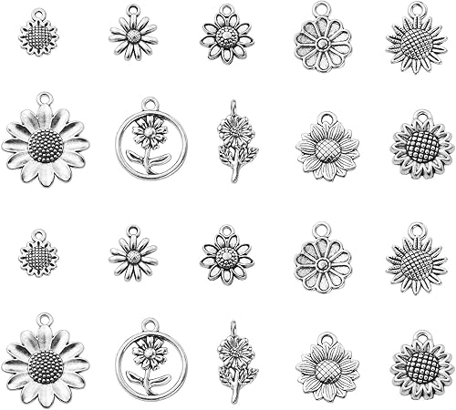 UR URLIFEHALL Dijes de aleación de estilo tibetano surtidos colgantes de plata antigua para hacer joyas de bricolaje, No es una piedra preciosa