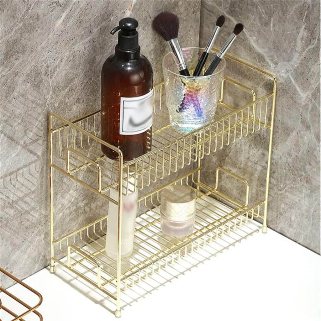 Wrought Iron Bathroom Countertop Rack Cosmetics Storage Box Hand Wash Table Home