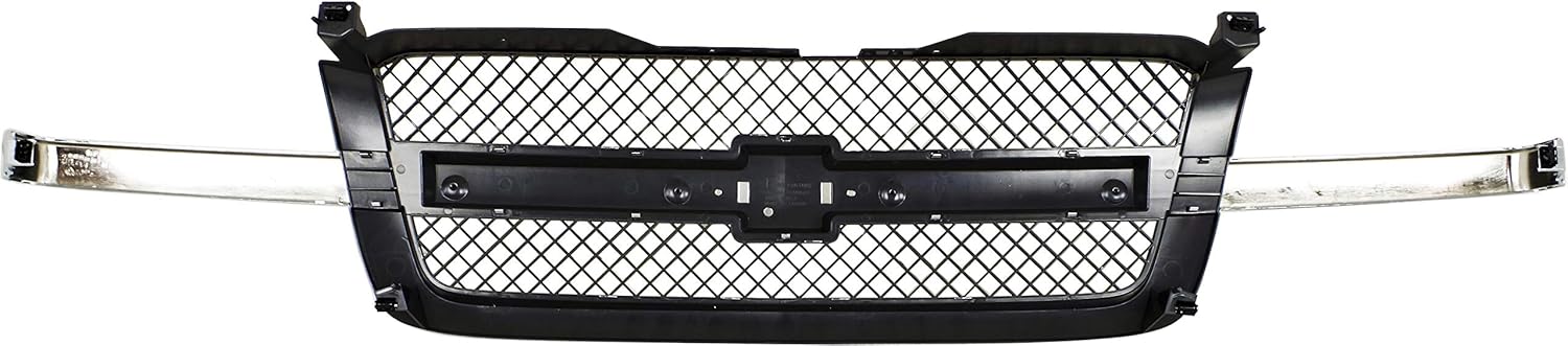 Garage-Pro Grille Assembly Compatible with 2003-2006 Chevrolet Silverado 1500 Includes 2007 Classic Chrome Shell with Textured Black Insert
