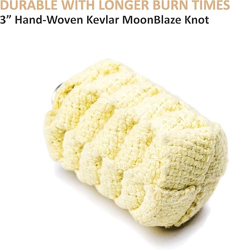 Miniatura 4 de FIRE MECCA Cabezal de dardos de repuesto para fuegocuerda  Cabeza de Kevlar MoonBlaze tejida de 3 pulgadas  Se vende individualmente  Artes