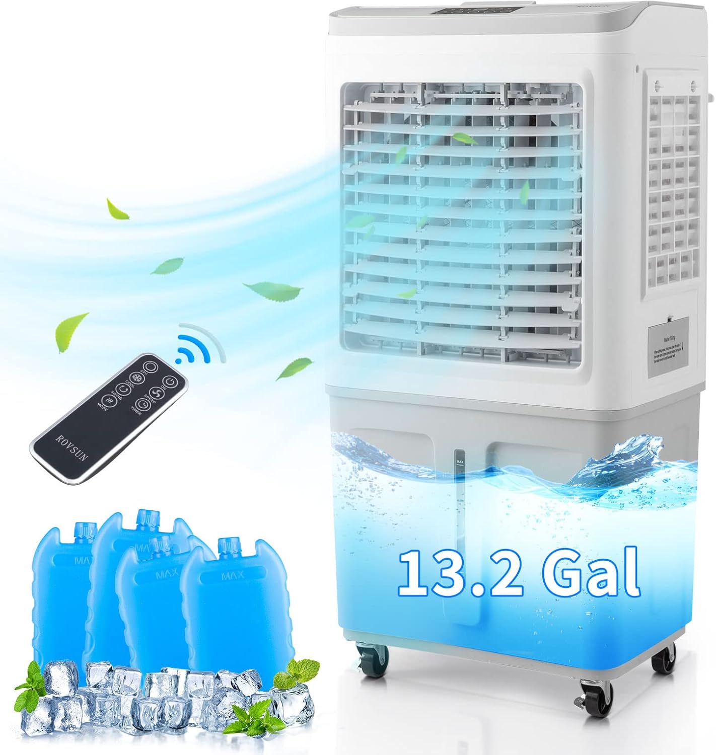 ROVSUN 13.2Gallon Portable Swamp Cooler, 2060CFM