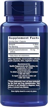 Life Extension DHEA 15 mg, Hormone Balance, 100 Capsules
