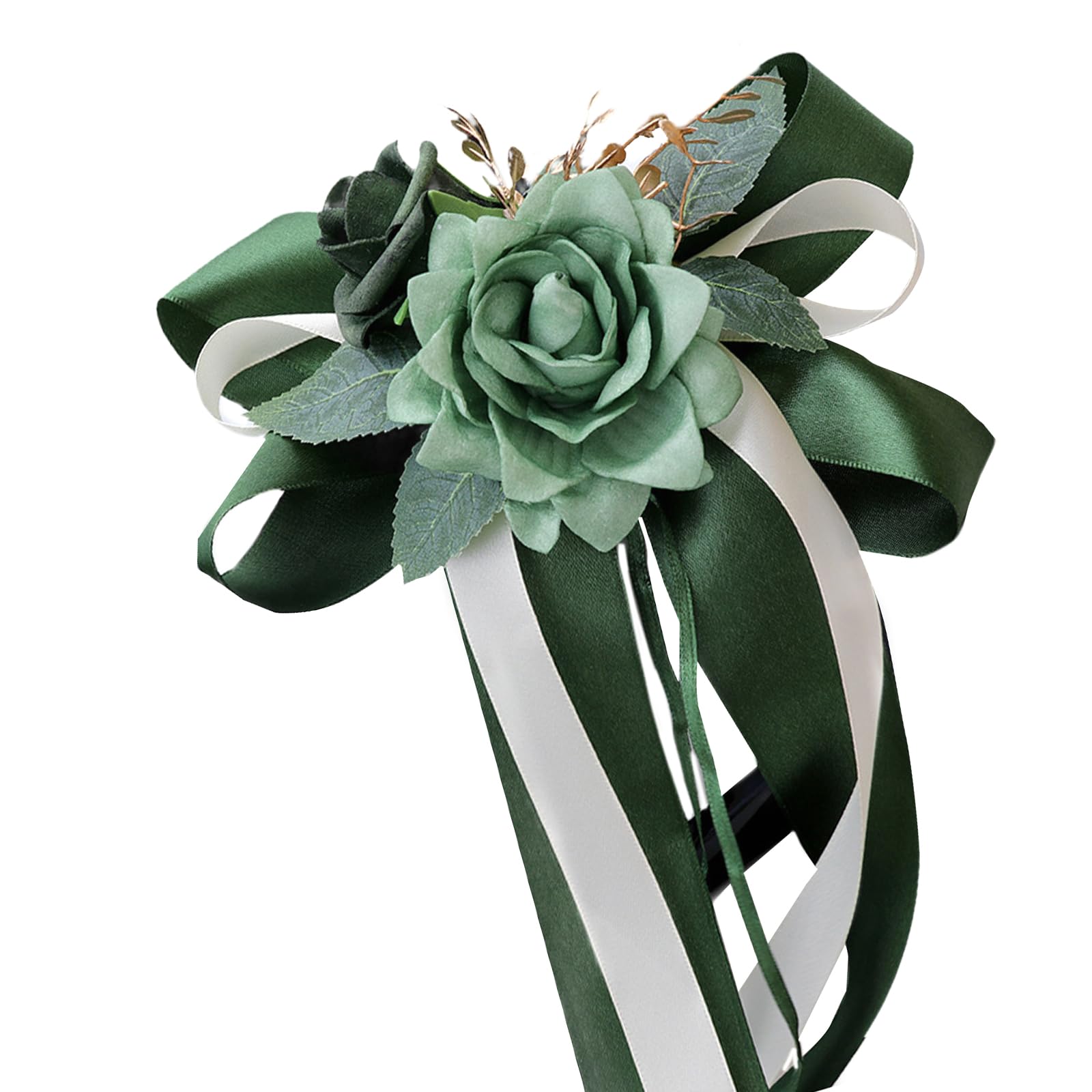 EXQIOUR Door Handle Knots for Wedding Car Decoration Stylish Door Handle Flower Bowknot for Wedding Car and Venues Decoration Celebration Ribbons