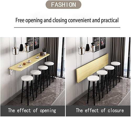 Miniatura 2 de Mesa plegable para colgar en la pared, mesa estrecha y larga, mesa de comedor plegable para colgar en la pared, escritorio plegable, restaurante,