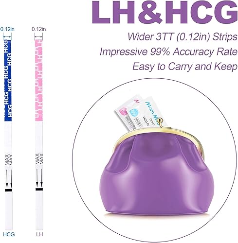 Miniatura 7 de MomMed Tiras de prueba de embarazo (HCG20-LH60), incluye 20 pruebas de embarazo, 60 tiras de prueba, 80 vasos de orina, kit de predictor