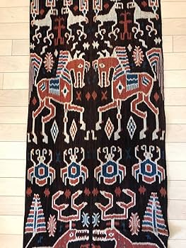 スンバ島イカット6 Amazon.co.jp: イカット スンバ島 インドネシアの本物 アンティーク 絣