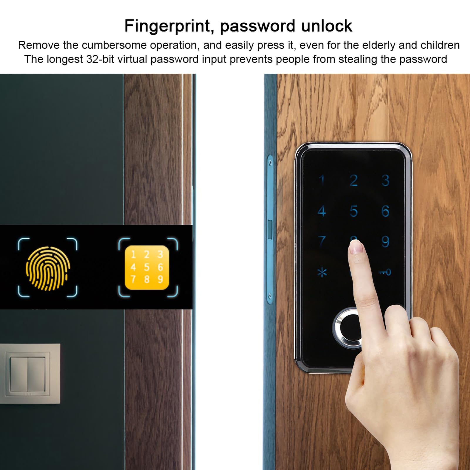Smart Keyless Impronta digitale Timusta digitale Lock Silver Electronic Silver per Gabinet Locker Secure Access Advanced Security System per l'uso della'ufficio per la (Argento)