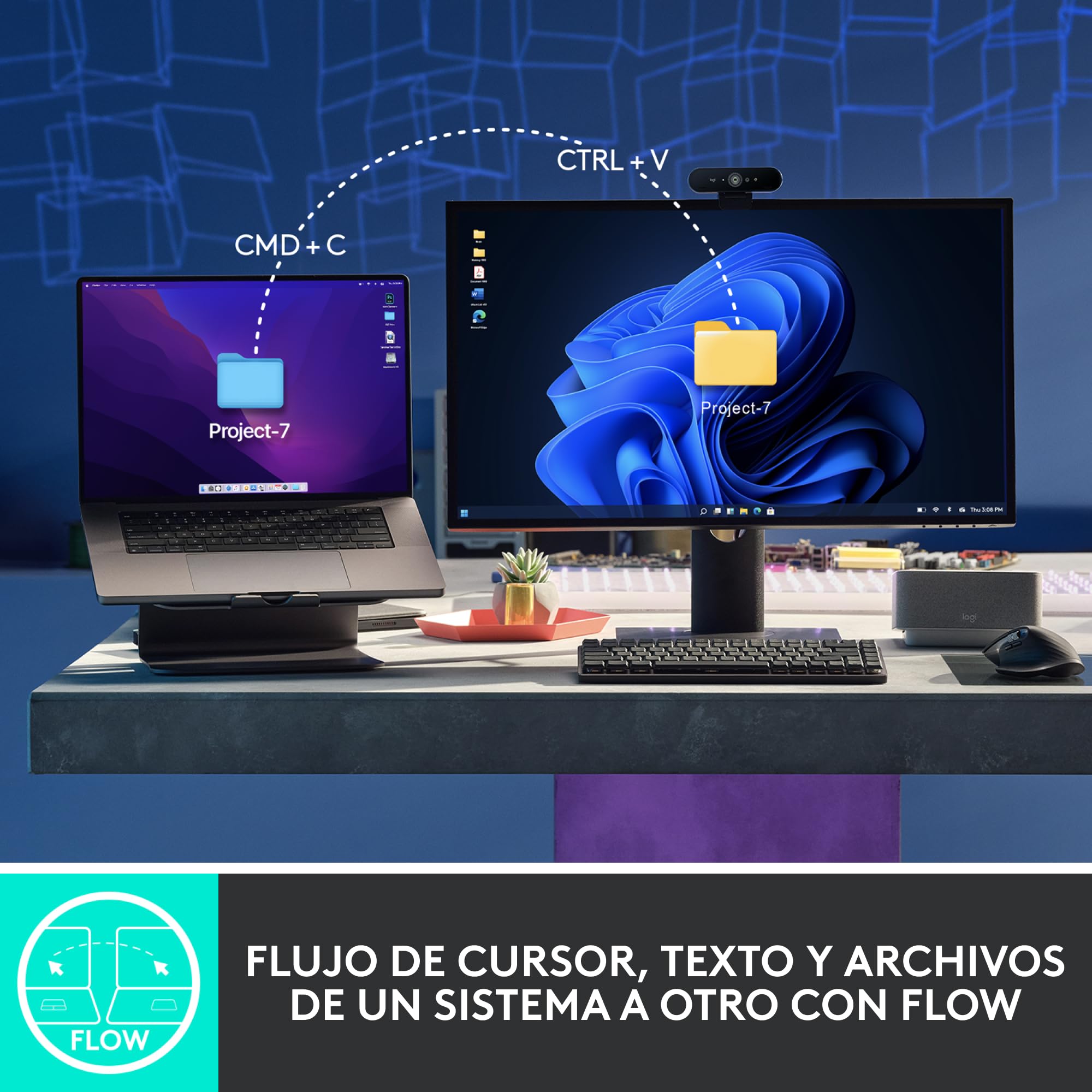 Logitech MX Master 3S - Ratón Inalámbrico con Desplazamiento Rápido | Ergo, 8K DPI, Funciona sobre Cristal, Clics Silenciosos, USB-C, Bluetooth, Windows, Linux, Chrome - Gris claro