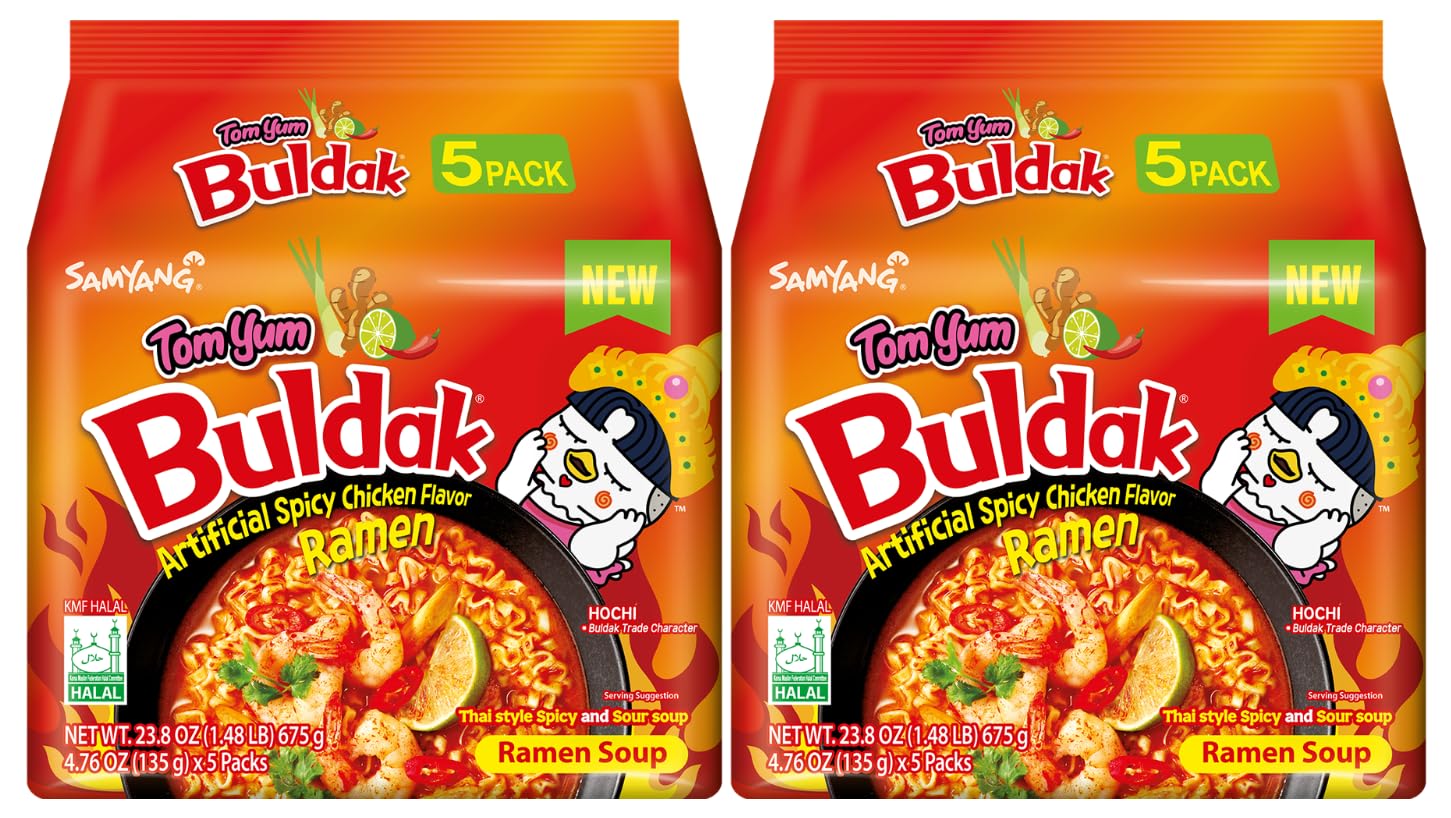 KF GOODIES Korean Ramen Variety Pack Gift Box (10 Count) – Spicy Buldak Noodle Assortment for Birthdays, College Care Packages, Office Snacks, and Gift Baskets