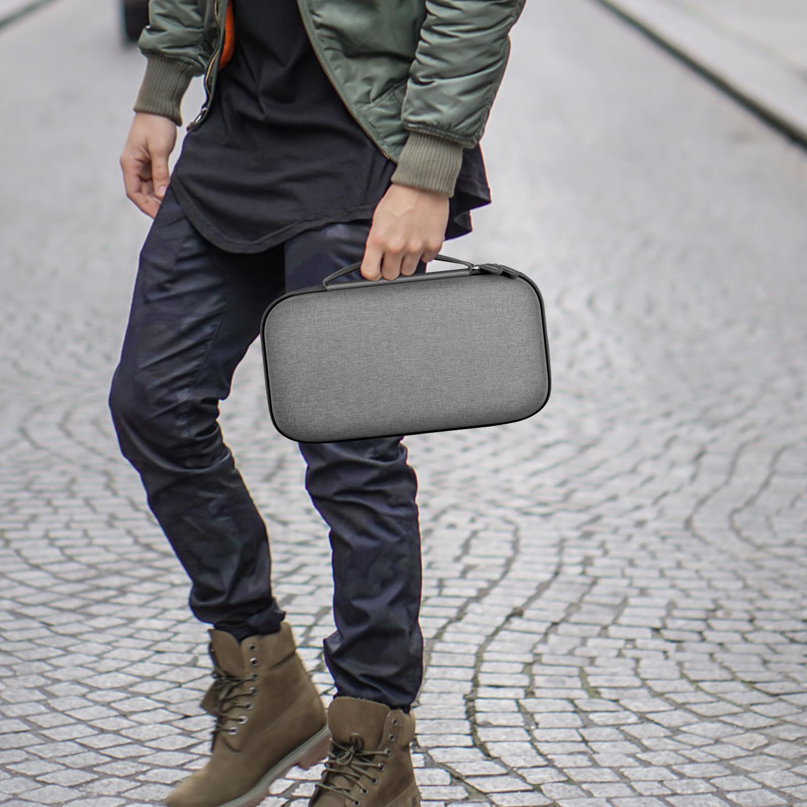 Joyero organizador de relojes para hombres y mujeres, cajas de exhibición de viaje con 3 compartimentos para relojes, 2 ranuras para gafas, 10 soportes para anillos, bolsa de malla para collares