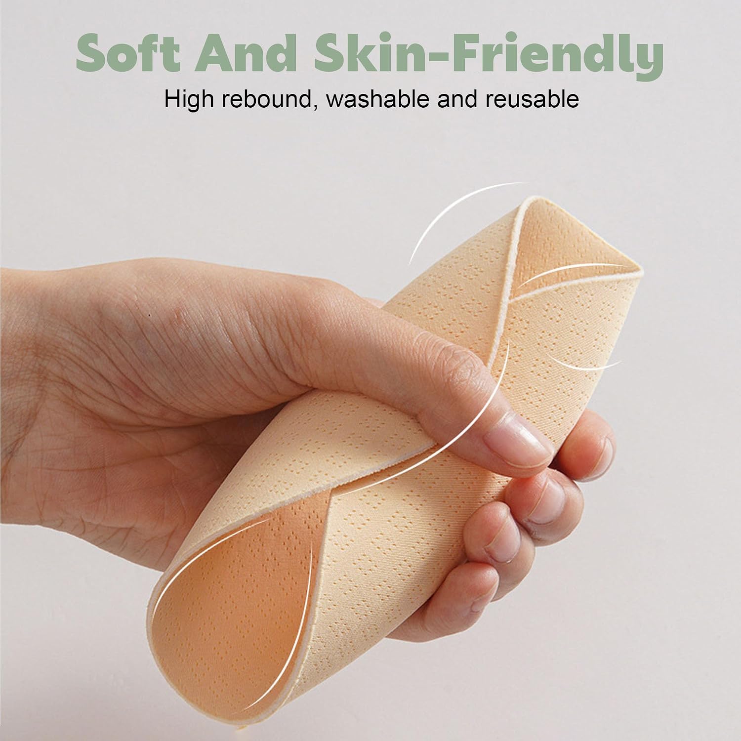 Bra Pads Inserts, 3-Pairs Teardrop Shaped Bra Replacement Pads, Soft Nylon Removable Bra Pads Inserts in Nude and Black, 5.3 x 5.7 In Bra Inserts for Swimwear Sports Bra Lingerie