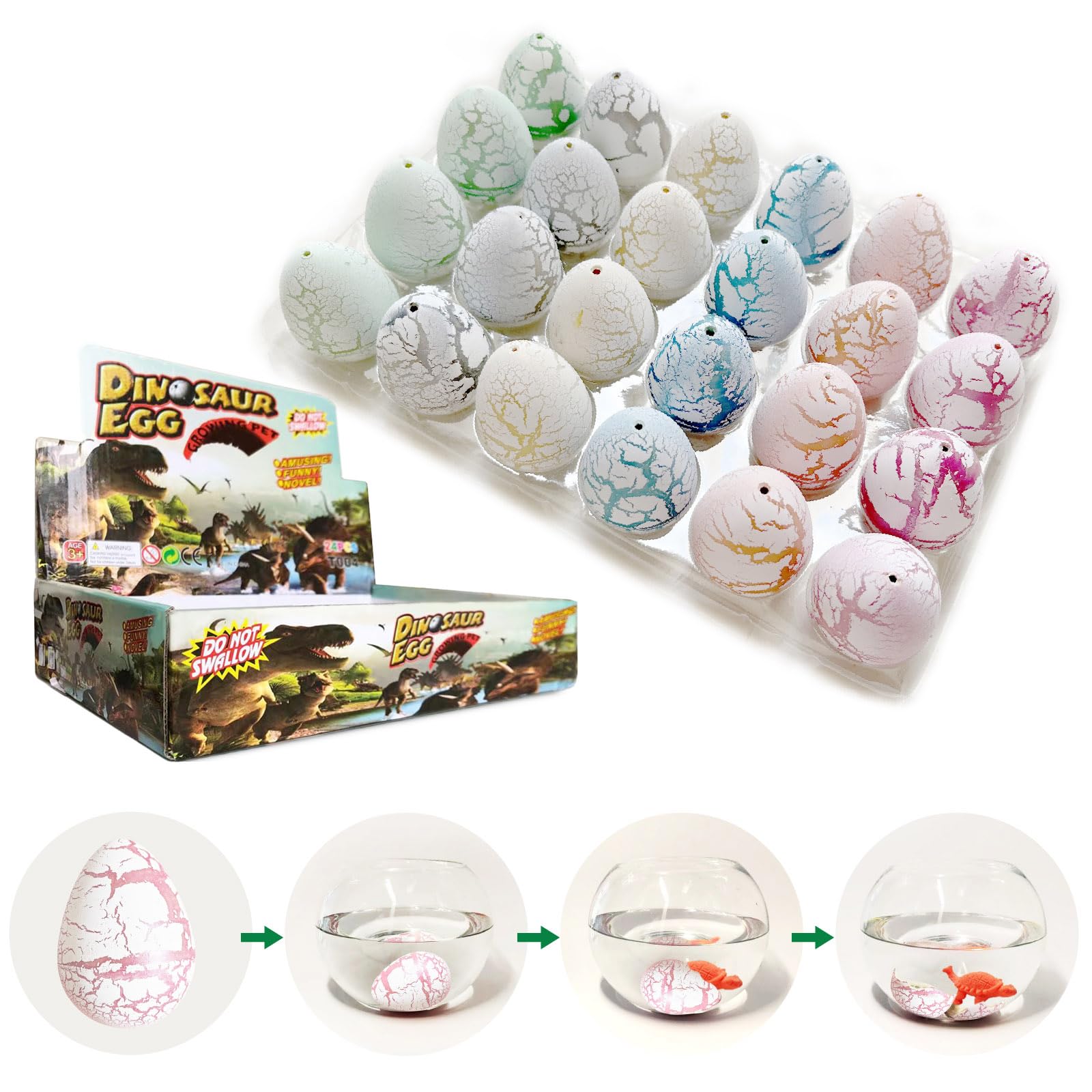 24pcs Large Size Dinosaur Egg Oeuf de dinosaure Hatching Dino Egg