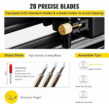 آلة قطع لافتة قطع الفينيل مع 20 شفرة LCD Signmaster Software USB Port 2 Pinch Rollers