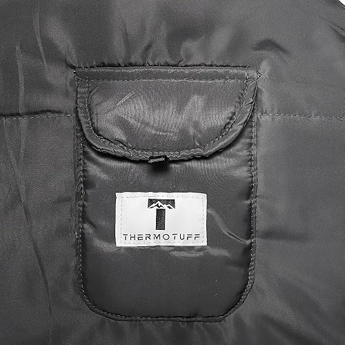 Miniatura 4 de Thermotuff - Saco de dormir portátil con doble capucha, agujeros para los brazos con cremallera, bolsillos y cordón ajustable, ideal para