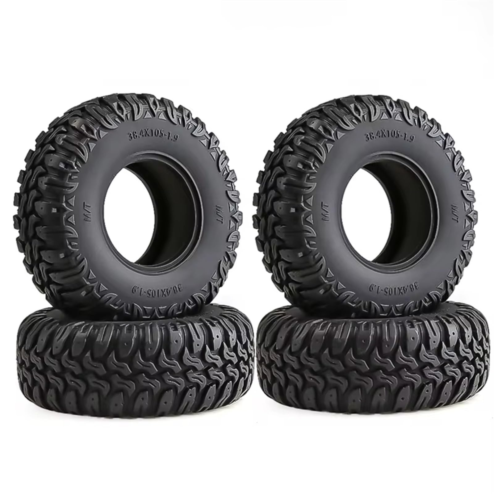 Neumático RC Compatible con TRX4 D90 para Axial SCX10 II III para Redcat 4 Piezas 105 MM 1.9 Neumáticos De Goma Rueda 1/10 RC Crawler Car