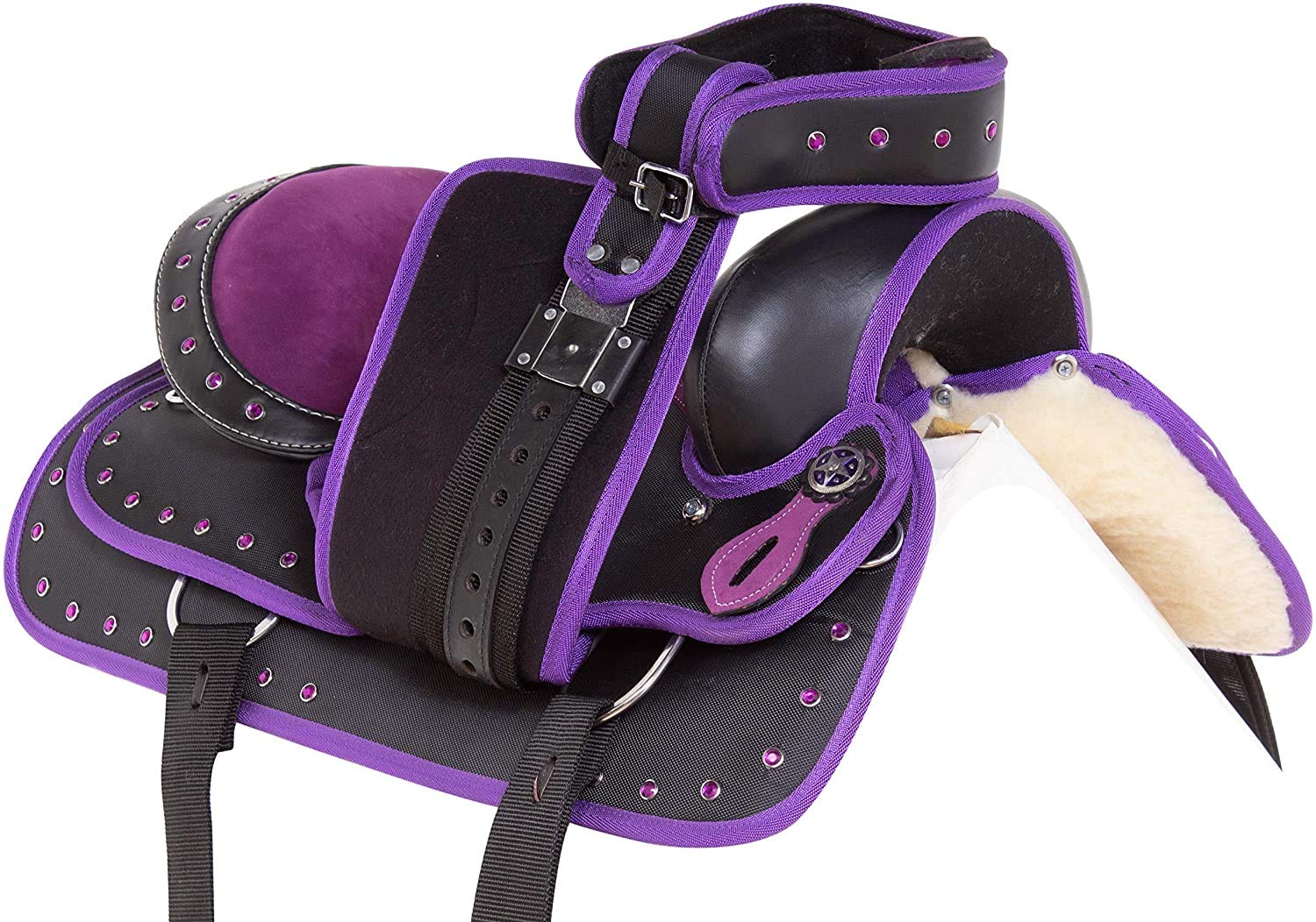 HILASON Synthétique Western Trail Show Selle avec Senegal