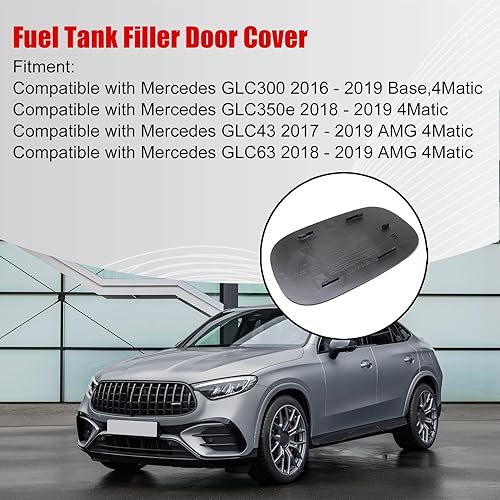 Miniatura 3 de FZJDSD 2537570400 1 puerta de llenado de combustible compatible con Mercedes Benz GLC43 AMG 2017-2019  GLC300 2016-2019  GLC63 2018-2019  GLC350e