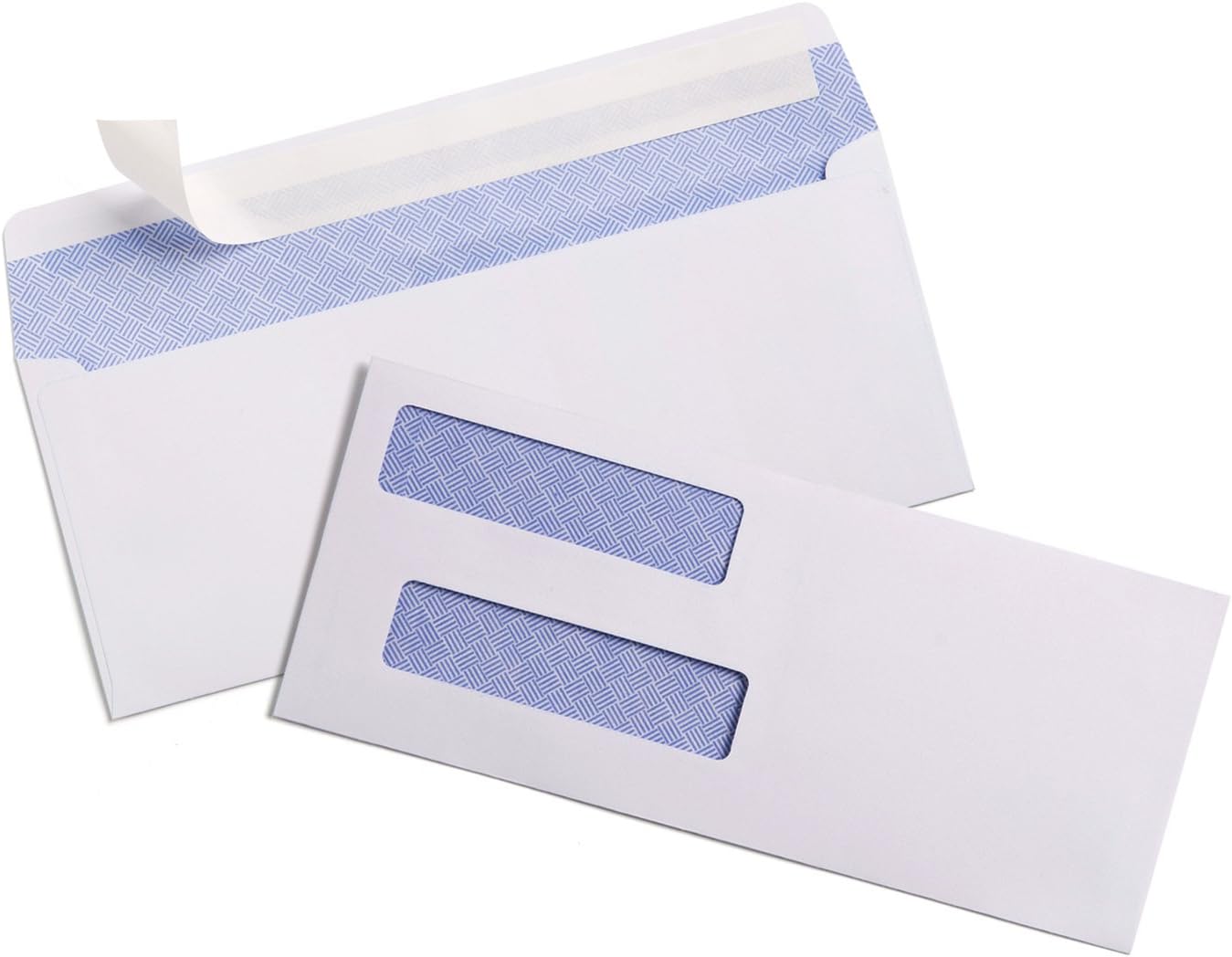 100#8 Custom Double Window Check Envelopes by Sigma Source Self Sealing Security Tinted for Small Business Payroll Paycheck Quickbooks Checks, Computer Checks, Laser Checks (Does NOT FIT INVOICES)