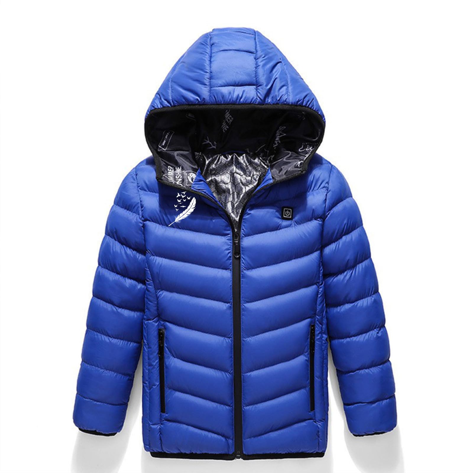 Générique Veste Chauffante Plein Air Léger Avec 3 Zones de Chauffage Manteau Chauffantes intelligent chauffé Enfant Imperméable Doudoune Chauffante lavable en machine Avec Poche De Chauffage