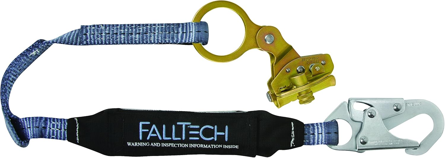 Falltech Hinged Trailing Rope Adjuster With 3' Lanyard