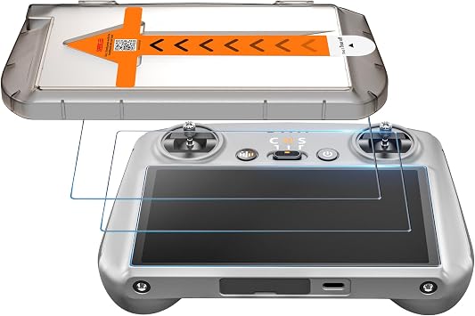 2 Pcs Screen Protector for DJI RC/RC2 with Positioning Installation Tool Compatible with DJI Mini 4 Pro Anti-Glare Glass Lens