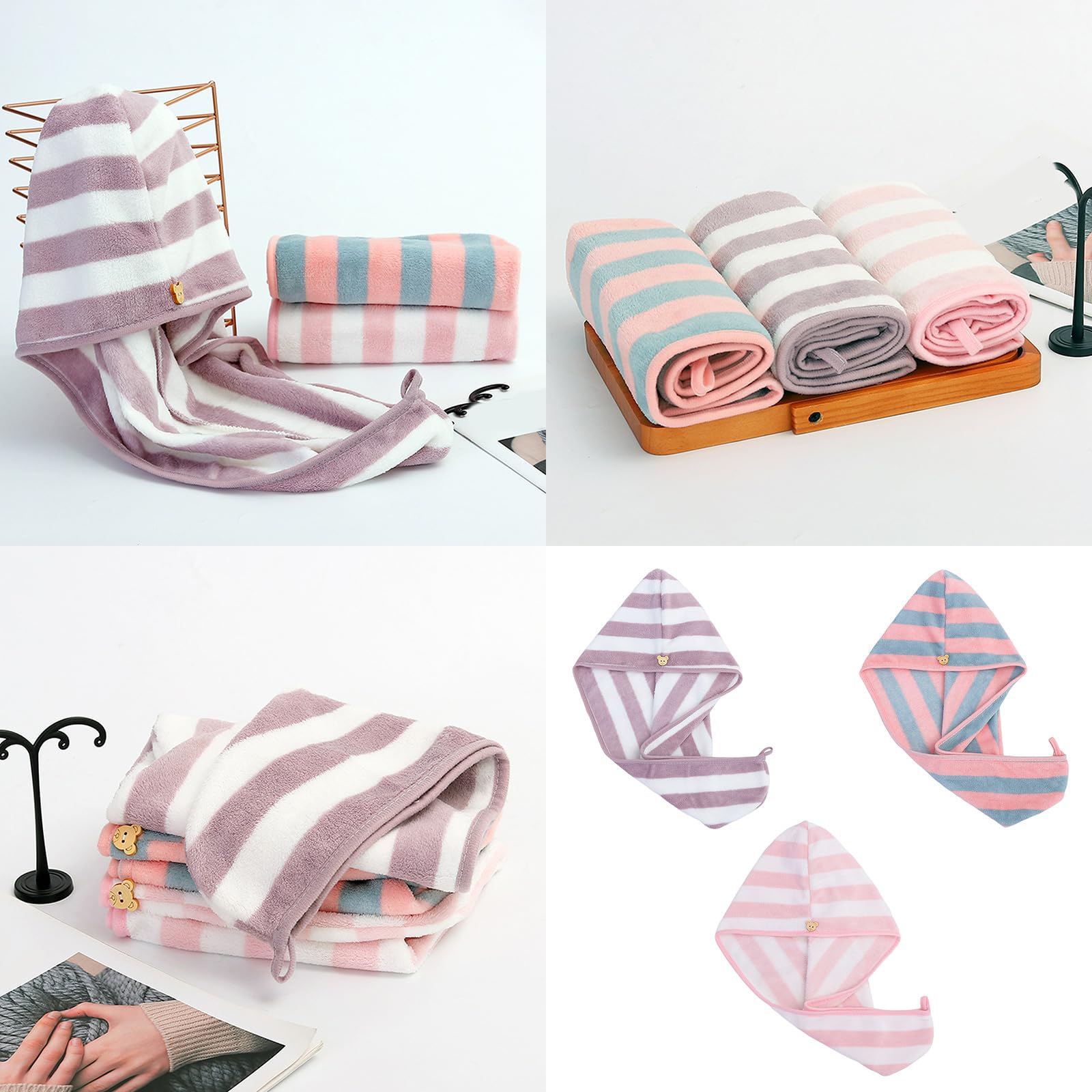 PATOFIN Hair Drying Hair Towel Wrap for Women with Super Absorbent Quick Drying and Soft and Comfortable