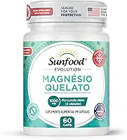 MAGNÉSIO QUELATO 1.000MG 60 CAPSULAS SUNFOOD EVOLUTION
