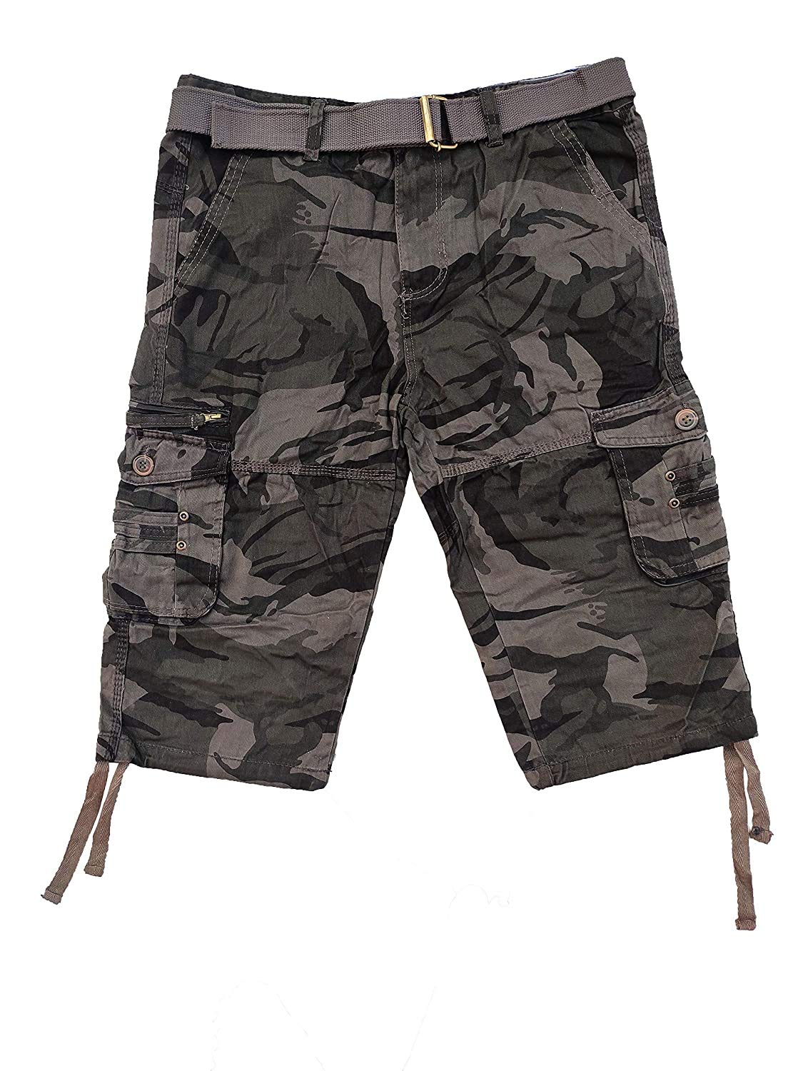 devil Army Printed Cotton 3/4 Half Shorts in Capri for Men's & Boy's (Dark Grey)-picture-11